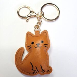 NWT Cute Cat Keychain Bag Charm For Your Purse Purrfect Gift! Orange and Gold!